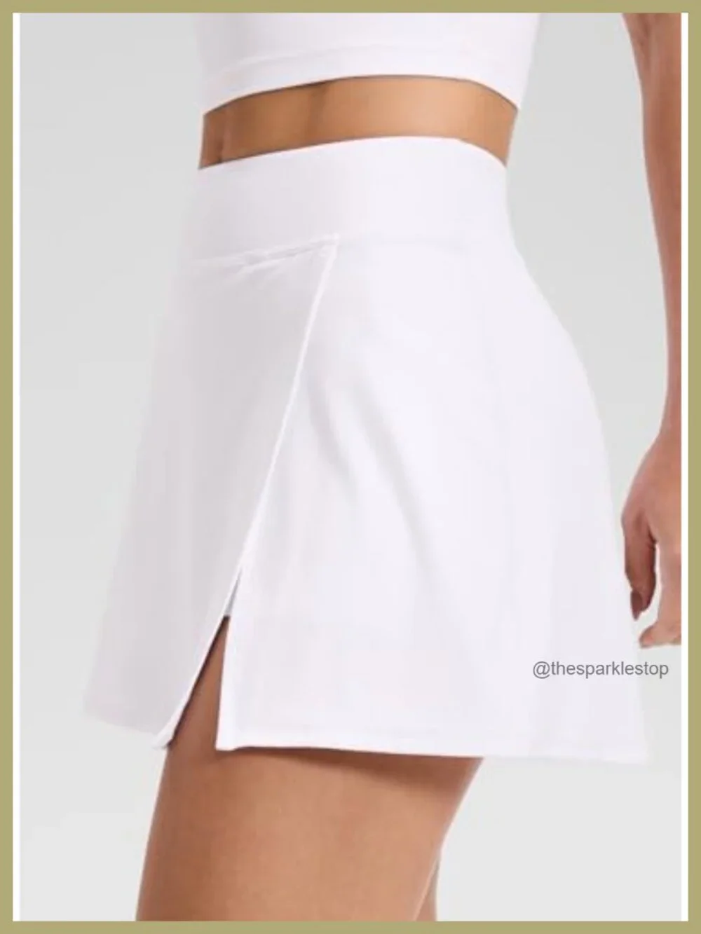Butterlift High Rise Side Slit Golf Skirt with Built-in Shorts and Pockets